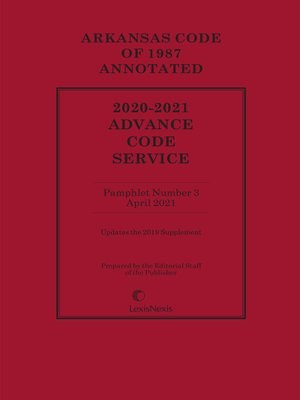 cover image of Arkansas Advance Code Service